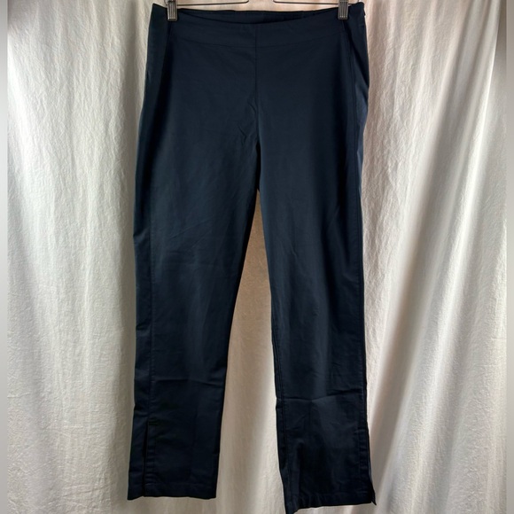 Kit and Ace Pants - Kit and Ace Navy Pants Split Hem Side Zipper Pant 10